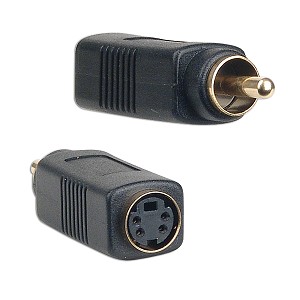 S-Video (F) to RCA (M) Plug Adapter
